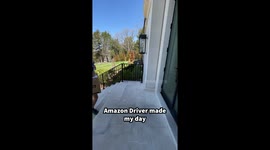 Amazon delivery driver does backflip in Ring camera and says