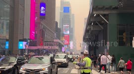 Time Square-NYC Under Smoke from Canada's Fires