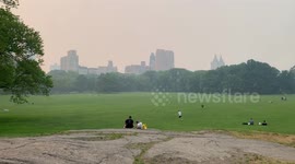 NYC Central Park under Wildfire Smoke from Canada