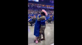Air Force sister's surprise: Military reunion stuns high school graduate