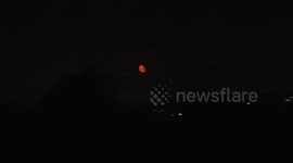 Moon turns a bright red this morning in the night sky over Buckinghamshire
