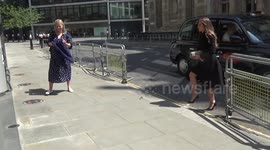 Actress Nikki Sanderson arrives at court to give evidence in phone hacking trial