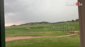 Magnificent GLOWING lightning strike dazzles day sky!