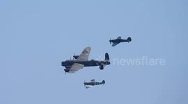 The spitfire huracane and lancaster bomer wow huge crowds at the paignton airshow by jpcpapp@gmail.com