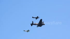 The spitfire huracane and lancaster bomer wow huge crowds at the paignton airshow by jpcpapp@gmail.com