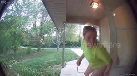Hershel Pulls Post Off Porch