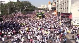 Brazilians attend evangelical march in Sao Paulo, Brazil