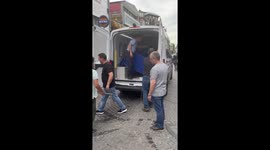 Police removed a temporary bar