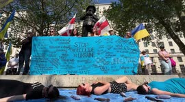 Ukrainian protest against the Russian war, London, UK.