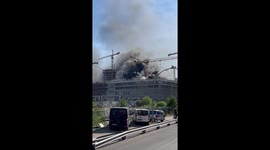 Massive fire and explosions engulf Hamburg's HafenCity construction site
