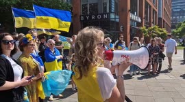 Pro Ukraine protest in Manchester