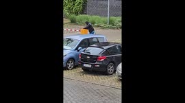 Person Saws Barrier Gate Off