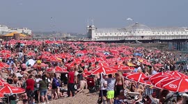 This is how rammed Brighton beach got on Saturday