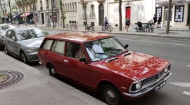 Vintage Toyota car spotted in Paris, France, Avenue de la Bourdonnais. 11 june 2023