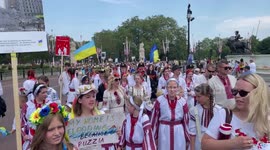 Ukrainian Vyshyvanka March through central London