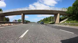 Timelapse journey between Manchester and Hull via the M62 motorway