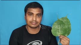 Indian Sand artist made former chief minister Lalu's picture in leaves, congratulated him on his birthday