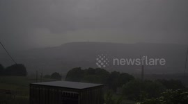 Timelapse of the huge thunderstorm that hit northwest England on Sunday
