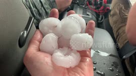 Golf ball-sized hail hits Texas during severe thunderstorm