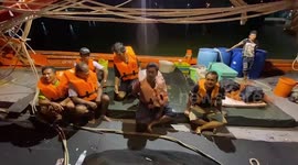 Fishermen rescued after sudden storm sinks boat at sea in Thailand