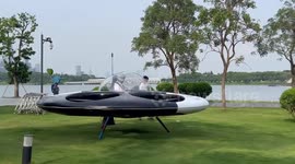 World's first manned 'flying saucer' aircraft for transporting people unveiled in China