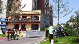Workers Rescue Trees Toppled By A Storm in Yichang, China