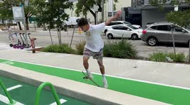 Skateboarder slams into metal bar in Florida, United States