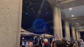 Vivid Sydney 2023, Australia - huge crowds watch drone show