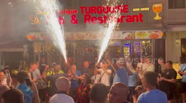 Man City fans party in Istanbul after winning the Champions League final