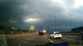 Dark clouds at Birmingham, UK.  Just before lightning and heavy rain.