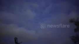 Starlink satellite train spotted soaring across sky above Switzerland