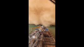 Sandstorm Suez Canal Container Ship