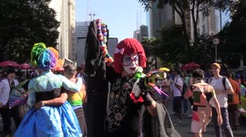 Pride Parade Celebrations in Sao Paulo, Brazil
