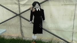 The annual scarecrow show returns to the Lambeth Country Show one of the highlights was a recreation of Wednesday Adams and Thing from the Adams Family