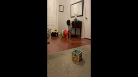 Ball moving without touching toddler