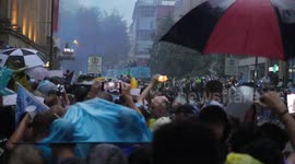 Thunderstorm Destroys Equipment, But Doesn't Dishearten 200,000 Fans At Manchester City Treble Bus Celebrations