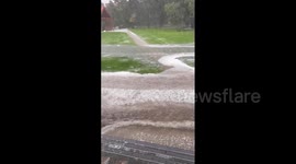 Roads turn into river in Colorado Springs, US, due to intense hailstorm
