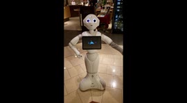 Robot entertaining  with dance moves