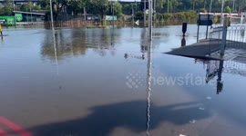 Burst water pipe causes flooding in Aston, Birmingham