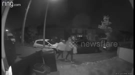 Lady Accidently Flips Guy Into Front Garden