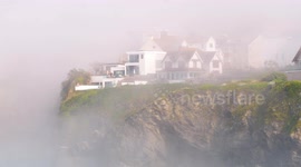 UK heatwave causes rare all-day sea mists in Cornwall