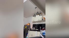 Apartment lights shake during magnitude 6.3 quake in the Philippines
