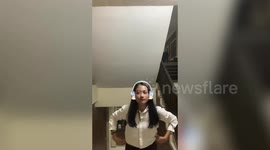 Woman claims ghost video-bombs her as she films herself dancing