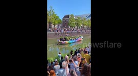 Police Pride Boat in Amsterdam, Netherlands