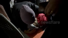 Palestinian mourners attend the funeral of Khalil Yahya Anis