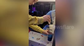 Manchester City ace Erling Haaland serving ice creams to stunned locals