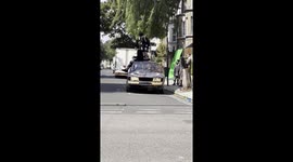 Artist Yungblud seen filming a music video in Brixton area of London