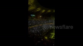 Full Stadium Lights Up to Welcome Karim Benzema to Al-Ittihad Club in Jeddah, Saudi Arabia