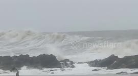 Cyclone Biporjoy: Waves whipped up and evacuations triggered in western India