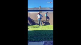 Elderly man realizes that he should have skipped the chance to participate in skip challenge